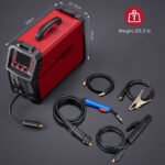 ARCCAPTAIN 6 In 1 200Amp MIG200 Welder Set, Multi Process Welding Machine, 110/220V Dual Voltage MIG Welding Machine, Support Gas MIG/Flux Core MIG/ARC/Lift TIG/Spot Welding/Spool Gun