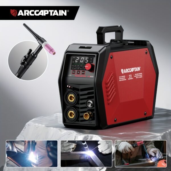 TIG Welder, 5in 1 Cold Spot Stick/TIG Welder, 110V/220V Welding Machine with Large LED Display, 2T/4T, Hot Start, Arc Force And Anti-stick