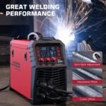 ARCCAPTAIN 6 In 1 200Amp MIG200 Welder Set, Multi Process Welding Machine, 110/220V Dual Voltage MIG Welding Machine, Support Gas MIG/Flux Core MIG/ARC/Lift TIG/Spot Welding/Spool Gun