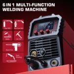 ARCCAPTAIN 6 In 1 200Amp MIG200 Welder Set, Multi Process Welding Machine, 110/220V Dual Voltage MIG Welding Machine, Support Gas MIG/Flux Core MIG/ARC/Lift TIG/Spot Welding/Spool Gun