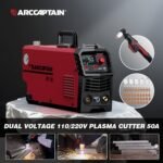 110pcs Consumerble Kits Or Plasma Cutter 45A 50A 55A, 110V/220V Dual Voltage, 2T/4T Function, LED Digital Display