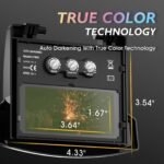 1pc TOOLJOM Solar-Powered Auto Darkening Welding Helmet, Flip Up Design with 2 Arc Sensors, Adjustable Shade 9-13, PP Material, True Color Display, Adjustable Welding Mask | Modern Welding Helmet | Durable Welding Mask, Welding Accessories