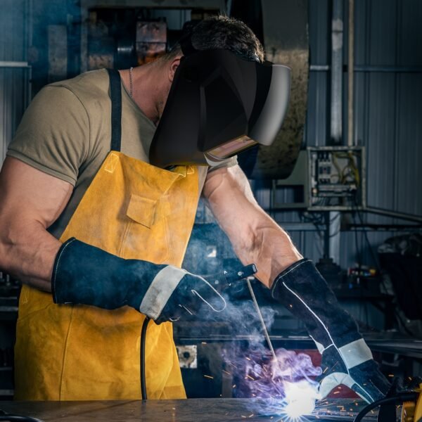 Large Viewing Screen Welding Helmet 1/1/1/1 Top Optical Clarity Auto Darkening Welding Hood 2 Arc Sensor 1/25000s Response Time True Color Weld Hood Helmet