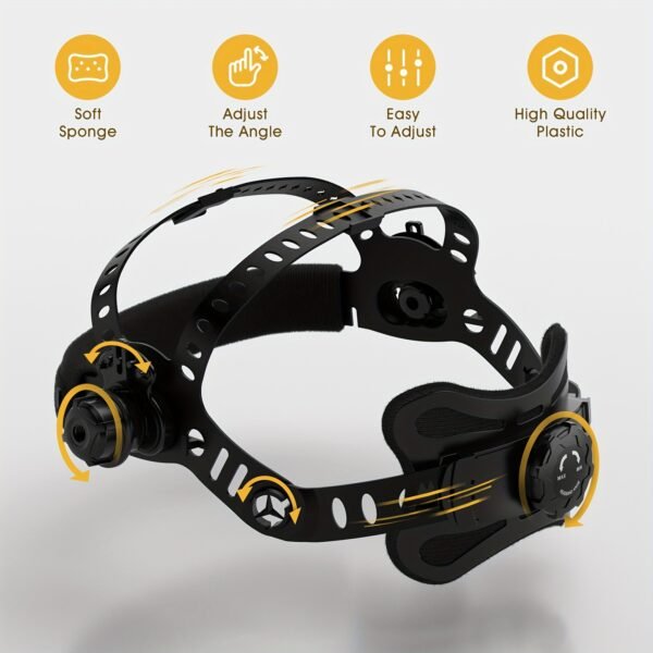 TOUCHAR Auto-Darkening Welding Helmet with Large 3.94" x 3.66" Viewing Screen, Solar-Powered, True Color Display, Durable PP Material - Ideal for TIG & MIG Stick Welders, Features 4 Arc Sensors & Wide Shade Range (4-5/5-9/9-13), Protective Headgear | Modern Welding Helmet | Durable Pp Helmet, Welding Accessories