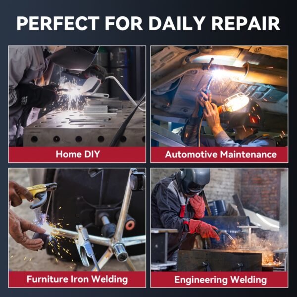 MIG250 Welder, 250Amp 110V/220V Dual Voltage, MlG Welder With GasMIG/Gasless Flux Core MlG/Stick/Lift TlG/Spool Gun/Spot, Welding Machine With LEDDigital Display