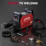 [6-in-1 MIG Welder] 6-in-1 MIG205 Pro MIG Welder | 205A Gas MIG/Gasless Flux MIG/MMA Stick/Lift TIG/Spot Welding/Spool Gun Aluminum Welding Machine, Professional Welder