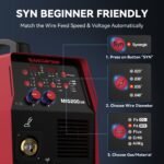 6-in-1 200A MIG Welder Multiprocess Welder - Gas/Flux Core/MIG/Lift TIG/Stick/Spool Gun/Spot Welding, 110V/220V Dual Voltage Industrial Welding Machine with Digital Control Panel & Safety Features for Professional Workshops