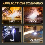 TOUCHAR Auto-Darkening Welding Helmet with Large 3.94" x 3.66" Viewing Screen, Solar-Powered, True Color Display, Durable PP Material - Ideal for TIG & MIG Stick Welders, Features 4 Arc Sensors & Wide Shade Range (4-5/5-9/9-13), Protective Headgear | Modern Welding Helmet | Durable Pp Helmet, Welding Accessories