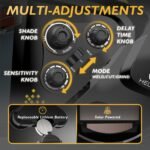 TOUCHAR Auto-Darkening Welding Helmet with Large 3.94" x 3.66" Viewing Screen, Solar-Powered, True Color Display, Durable PP Material - Ideal for TIG & MIG Stick Welders, Features 4 Arc Sensors & Wide Shade Range (4-5/5-9/9-13), Protective Headgear | Modern Welding Helmet | Durable Pp Helmet, Welding Accessories