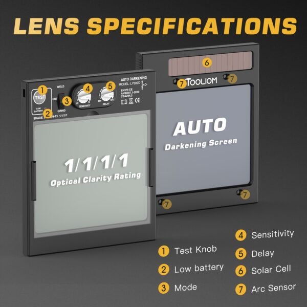 Superior Auto - Darkening Welding Helmets: Ultra - Large Viewing Screens, True - Color Vision, 4 Arc Sensors, Solar - Powered With Adjustable Shades (4 - 5/5 - 9/9 - 13) For All Welding Tasks