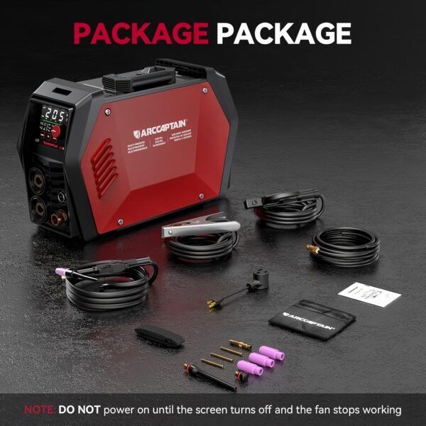 TIG Welder, 5in 1 Cold Spot Stick/TIG Welder, 110V/220V Welding Machine with Large LED Display, 2T/4T, Hot Start, Arc Force And Anti-stick