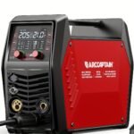 [6-in-1 MIG Welder] 6-in-1 MIG205 Pro MIG Welder | 205A Gas MIG/Gasless Flux MIG/MMA Stick/Lift TIG/Spot Welding/Spool Gun Aluminum Welding Machine, Professional Welder