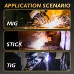 Large Viewing Screen Welding Helmet 1/1/1/1 Top Optical Clarity Auto Darkening Welding Hood 2 Arc Sensor 1/25000s Response Time True Color Weld Hood Helmet