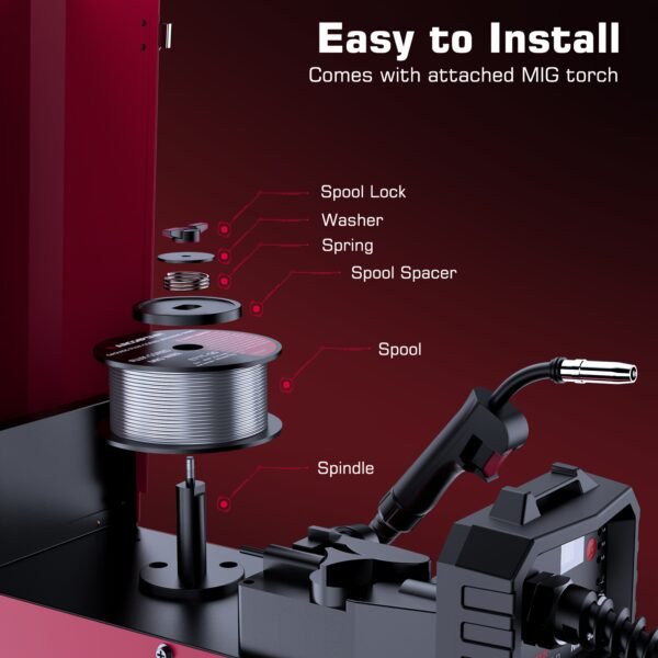 3 In 1 Welder MIG Welder 110V, 130Amp Machine Flux Core MIG/MMA/TIG, IGBTInverter Gasless Welder, Welding Machine With Synergic